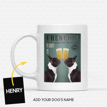 Custom Dog Mug - Personalized Frenchie Dogs And Beer Gift For Dad - White Mug